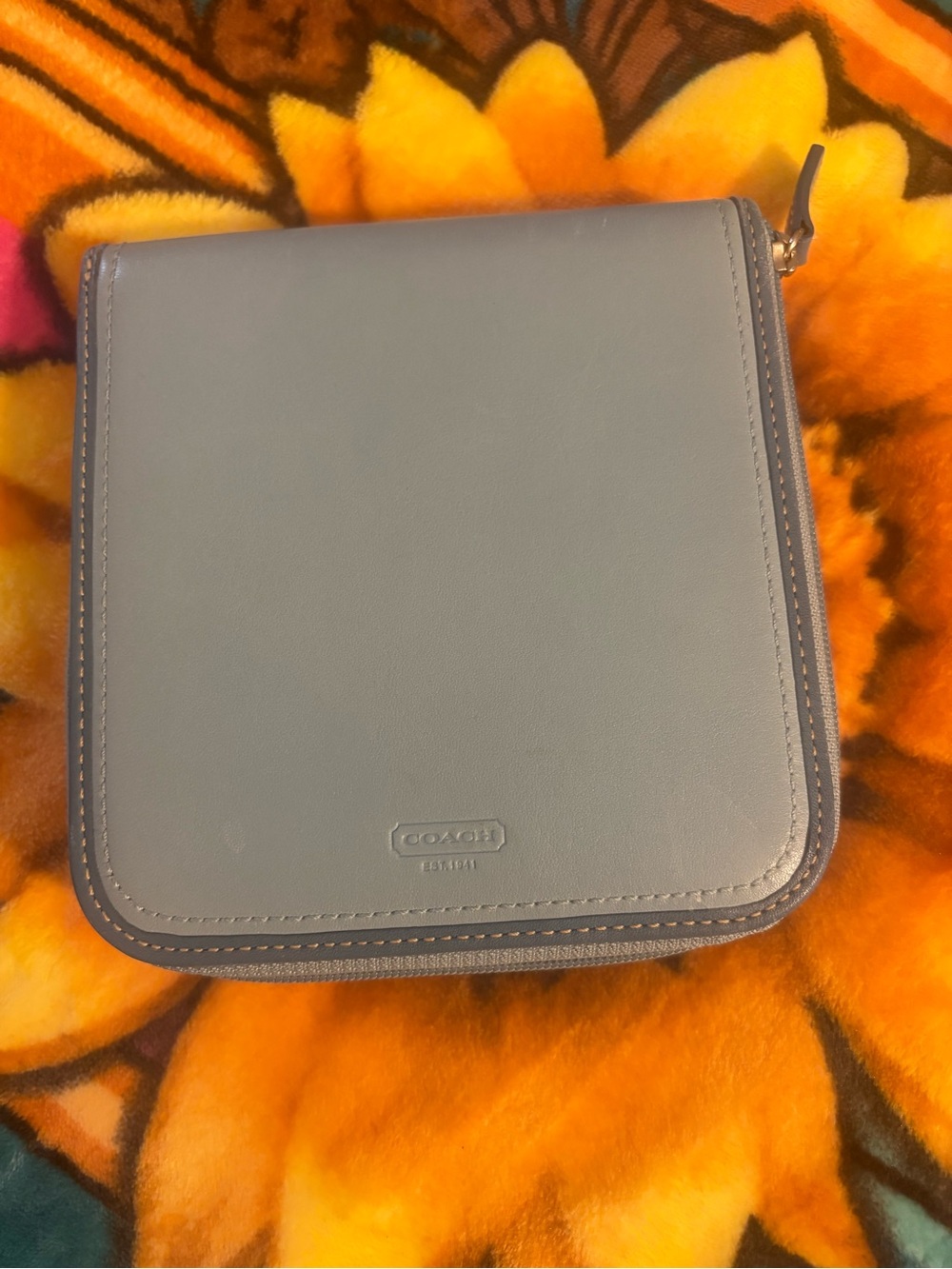 Vintage Coach CD or DVD Case in Light Blue